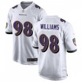Baltimore Ravens #98 Brandon Williams Nike White Vapor Limited Player Jersey