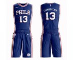 Philadelphia 76ers #13 Wilt Chamberlain Swingman Blue Basketball Suit Jersey - Icon Edition