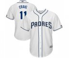 San Diego Padres #11 Allen Craig Replica White Home Cool Base MLB Jersey