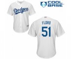 Los Angeles Dodgers Dylan Floro Replica White Home Cool Base Baseball Player Jersey