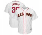 Boston Red Sox #38 Rusney Castillo Replica White 2019 Gold Program Cool Base Baseball Jersey