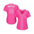 Women's Chicago White Sox #10 Yoan Moncada Replica Pink Fashion Cool Base MLB Jerseys
