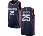 New York Knicks #25 Reggie Bullock Swingman Navy Blue Basketball Jersey - 2018-19 City Edition