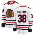 Chicago Blackhawks #38 Ryan Hartman Fanatics Branded White Away Breakaway NHL Jersey