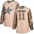Dallas Stars #11 Mike Gartner Authentic Camo Veterans Day Practice NHL Jersey