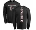 Atlanta Falcons #70 Jake Matthews Black Backer Long Sleeve T-Shirt