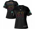 Women New York Jets #61 Alex Lewis Game Black Fashion Football Jersey