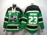 Los Angeles Kings #23 Dustin Brown Green pullover hooded