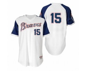 Atlanta Braves #15 Sean Newcomb White 1974 Turn Back the Clock Authentic Jersey