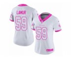 Women Minnesota Vikings #59 Emmanuel Lamur Limited White-Pink Rush Fashion NFL Jersey