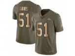 Denver Broncos #51 Todd Davis Limited Olive Gold 2017 Salute to Service NFL Jersey