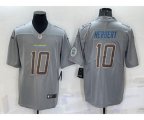 Los Angeles Chargers #10 Justin Herbert LOGO Grey Atmosphere Fashion Vapor Untouchable Stitched Limited Jersey