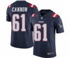 New England Patriots #61 Marcus Cannon Limited Navy Blue Rush Vapor Untouchable Football Jersey