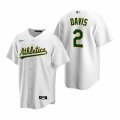 Nike Oakland Athletics #2 Khris Davis White Home Stitched Baseball Jersey