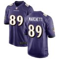 Baltimore Ravens Retired Player #89 Gino Marchetti Nike Purple Vapor Limited Player Jersey