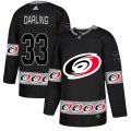 Carolina Hurricanes #33 Scott Darling Authentic Black Team Logo Fashion NHL Jersey
