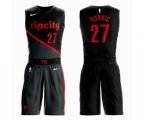 Portland Trail Blazers #27 Jusuf Nurkic Swingman Black Basketball Suit Jersey - City Edition