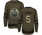 Edmonton Oilers #5 Mark Fayne Authentic Green Salute to Service NHL Jersey