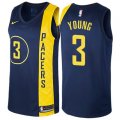 Indiana Pacers #3 Joe Young Swingman Navy Blue NBA Jersey - City Edition