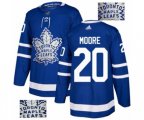 Toronto Maple Leafs #20 Dominic Moore Authentic Royal Blue Fashion Gold NHL Jersey