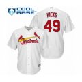St. Louis Cardinals #49 Jordan Hicks Authentic White Home Cool Base Baseball Player Jersey