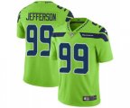 Seattle Seahawks #99 Quinton Jefferson Limited Green Rush Vapor Untouchable Football Jersey