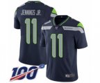 Seattle Seahawks #11 Gary Jennings Jr. Navy Blue Team Color Vapor Untouchable Limited Player 100th Season Football Jersey