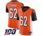Cincinnati Bengals #62 Alex Redmond Orange Alternate Vapor Untouchable Limited Player 100th Season Football Jersey