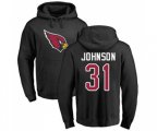 Arizona Cardinals #31 David Johnson Black Name & Number Logo Pullover Hoodie