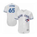 Toronto Blue Jays #65 Elvis Luciano White Home Flex Base Authentic Collection Baseball Player Jersey