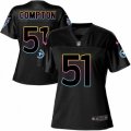 Women Tennessee Titans #51 Will Compton Game Black Fashion NFL Jersey