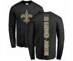 New Orleans Saints #22 Chauncey Gardner-Johnson Black Backer Long Sleeve T-Shirt