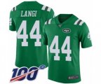 New York Jets #44 Harvey Langi Limited Green Rush Vapor Untouchable 100th Season Football Jersey