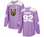Vegas Golden Knights #92 Tomas Nosek Authentic Purple Fights Cancer Practice NHL Jersey