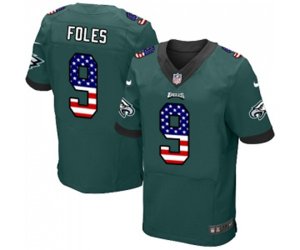 Philadelphia Eagles #9 Nick Foles Midnight Green Home USA Flag Fashion Football Jerseyy