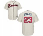 Atlanta Braves #23 Adam Duvall Replica Cream Alternate 2 Cool Base Baseball Jersey