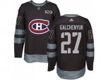 Montreal Canadiens #27 Alex Galchenyuk Black 1917-2017 100th Anniversary Stitched NHL Jersey