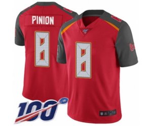 Tampa Bay Buccaneers #8 Bradley Pinion Red Team Color Vapor Untouchable Limited Player 100th Season Football Jersey