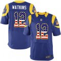 Los Angeles Rams #12 Sammy Watkins Elite Royal Blue Alternate USA Flag Fashion NFL Jersey