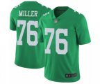 Philadelphia Eagles #76 Shareef Miller Limited Green Rush Vapor Untouchable Football Jersey
