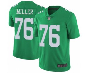 Philadelphia Eagles #76 Shareef Miller Limited Green Rush Vapor Untouchable Football Jersey