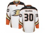 Reebok Anaheim Ducks #30 Dustin Tokarski Authentic White Away NHL Jersey