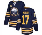 Adidas Buffalo Sabres #17 Jordan Nolan Authentic Navy Blue Home NHL Jersey