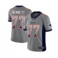 New England Patriots #77 Michael Bennett Limited Gray Rush Drift Fashion Football Jersey
