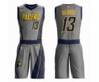 Indiana Pacers #13 Paul George Authentic Gray Basketball Suit Jersey - City Edition