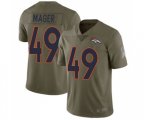 Denver Broncos #49 Craig Mager Limited Olive 2017 Salute to Service Football Jersey