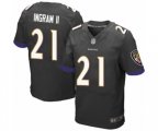Baltimore Ravens #21 Mark Ingram II Elite Black Alternate Football Jersey