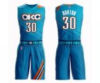 Oklahoma City Thunder #30 Deonte Burton Swingman Turquoise Basketball Suit Jersey - City Edition