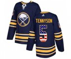 Adidas Buffalo Sabres #5 Matt Tennyson Authentic Navy Blue USA Flag Fashion NHL Jersey