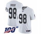 Oakland Raiders #98 Maxx Crosby White Vapor Untouchable Limited Player 100th Season Football Jersey